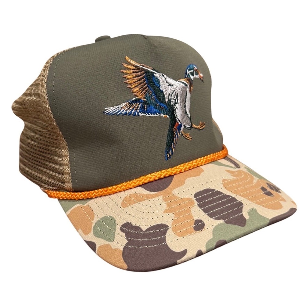 Paramount Outdoors Wood Duck Camo Trucker Hat Men Snapback Mesh Hunting Cap